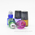 1ml clear amber colorful glass roll on bottle